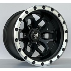 TORK 2836 16X10 6X139.7 ET-44 MAT BLACK + LIP MACHINED